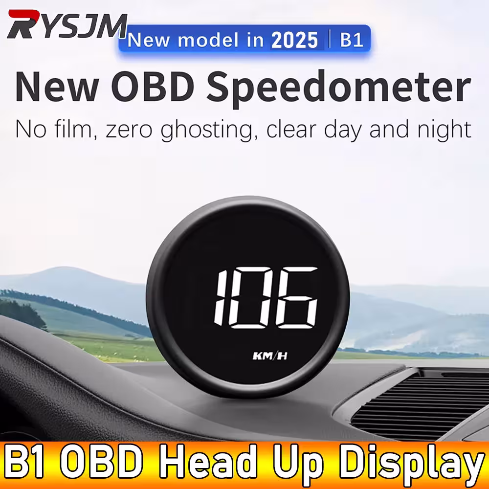 AD B1 Head Up Display OBD2 HUD Spidometras Automobilio Projektorius Signalizacija