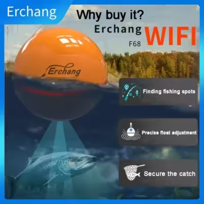 Erchang F68 WIFI détecteur de poissons 100M sonar de pêche sans fil échosondeur