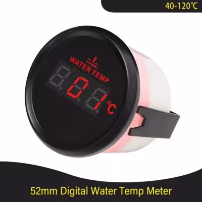 ÉLARGISSEMENT 52mm Compteur de température de l'eau 40- 120 degrés universel 12V 24V