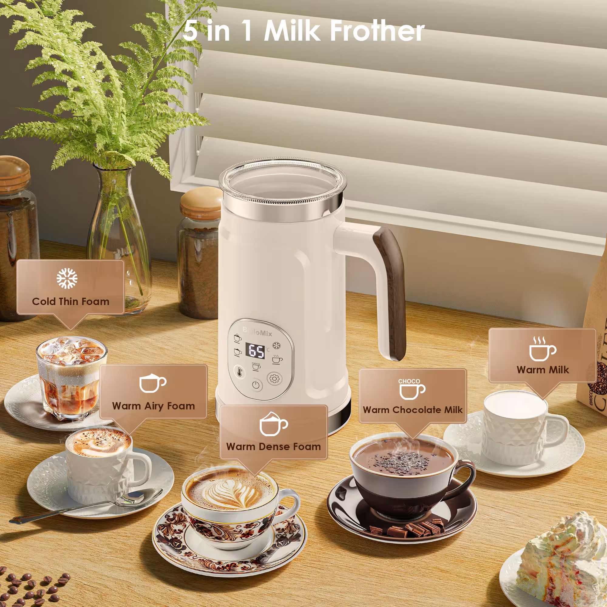 produttore di schiuma di riscaldamento del latte