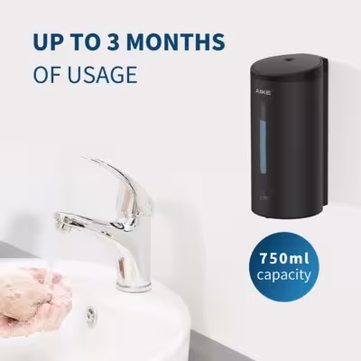 AIKE automatischer Flüssigseifenspender 750ml mit Sensor aus Edelstahl