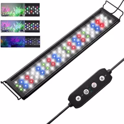 30-60 cm LED akvariumo apšvietimas su laikmačiu ir atmintimi