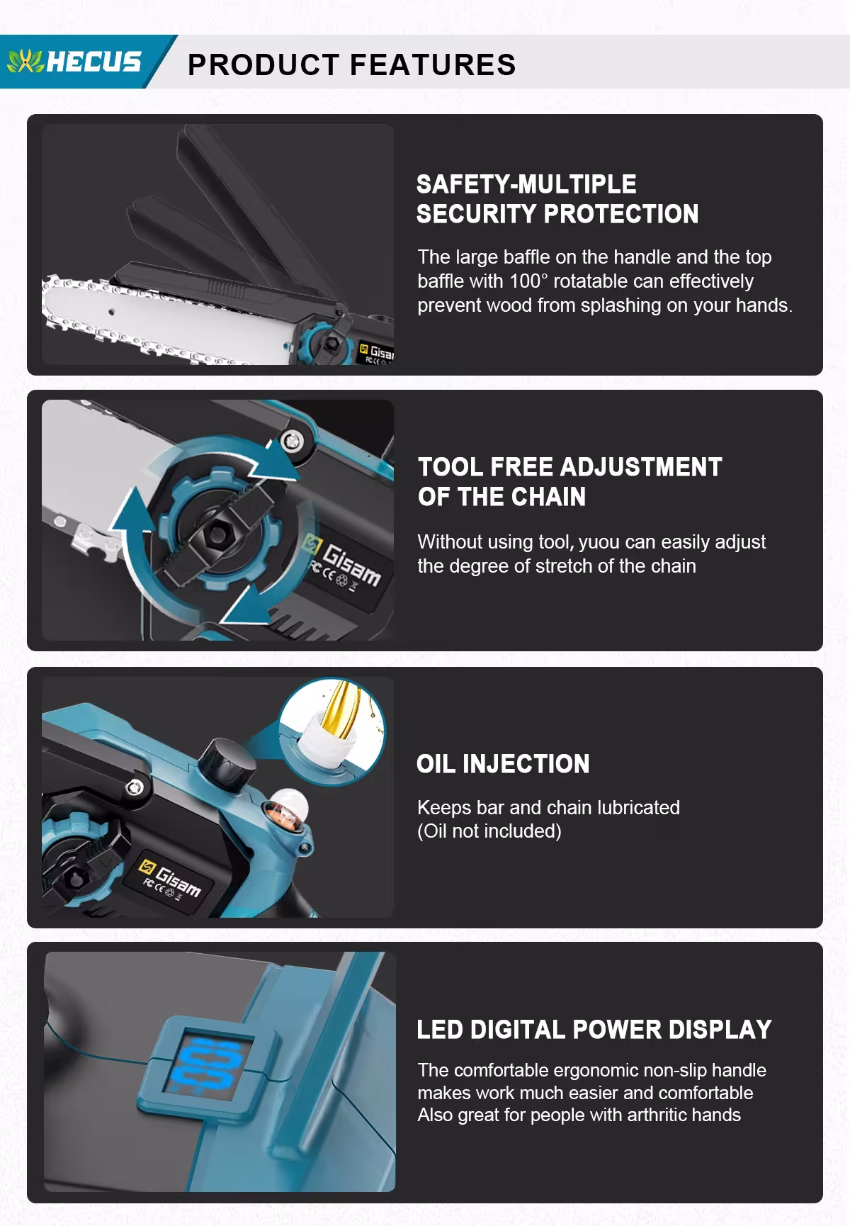 telescopic electric chainsaw
