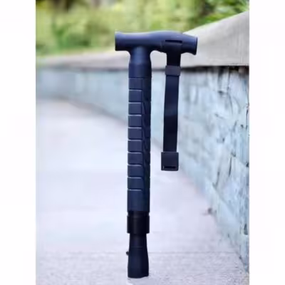 Climbing poles with shock absorber and full set of retractable features