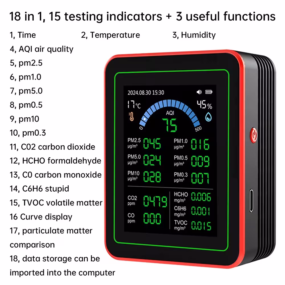 moniteur de qualité de l'air WiFi