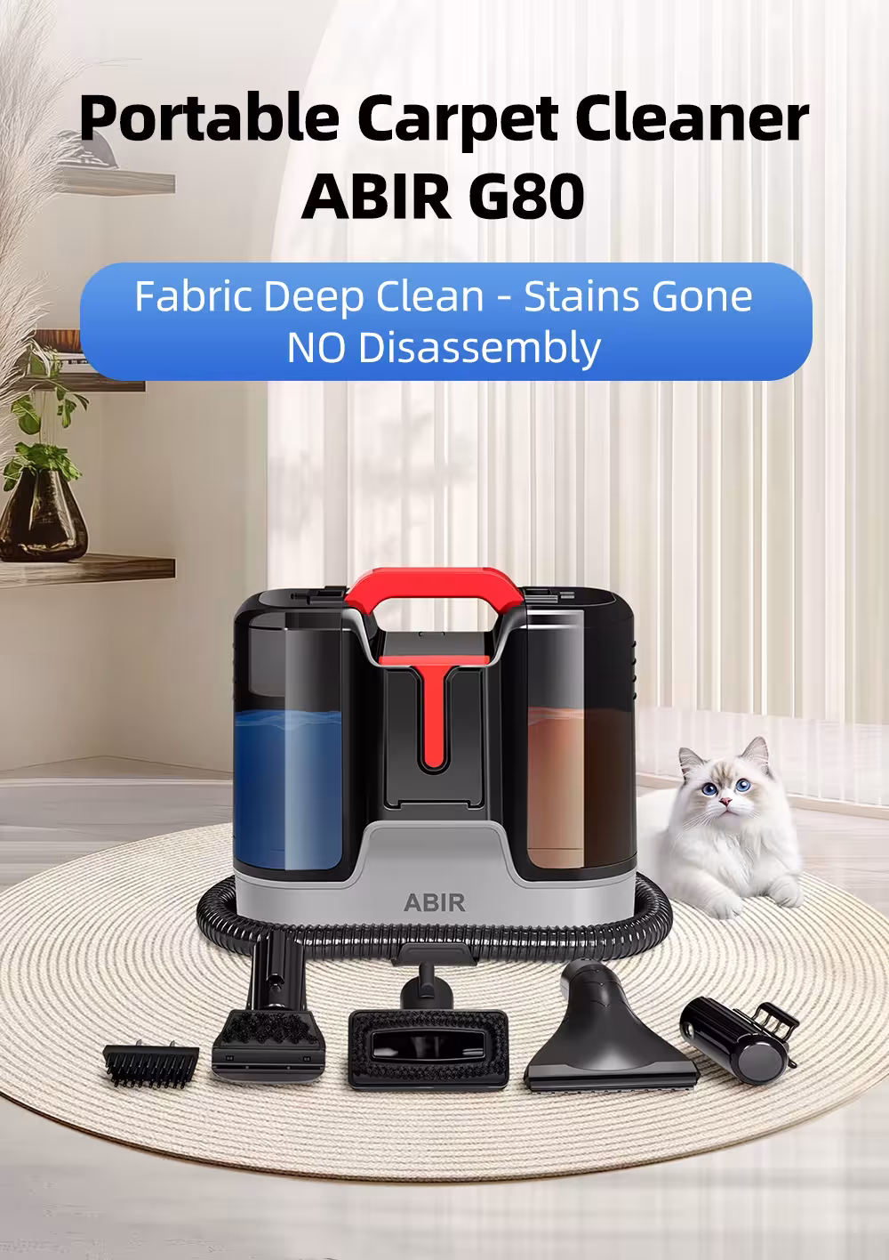 Carpet cleaning machine ABIR G80 15000PA powerful suction
