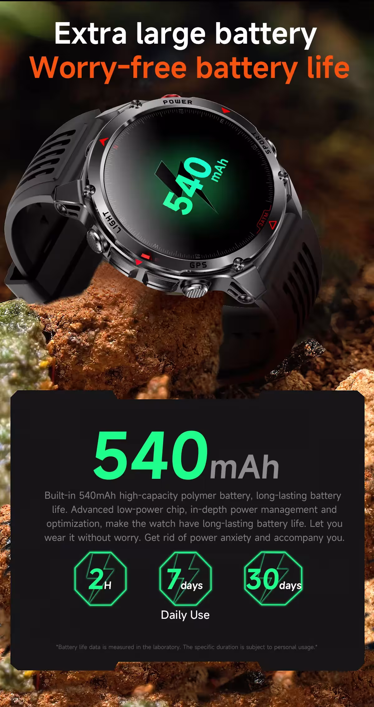 Horloge GPS intelligente pour le sport