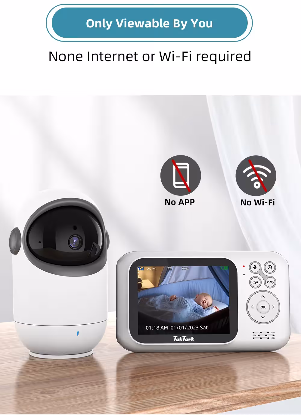 moniteur vidéo pour bébé avec télécommande