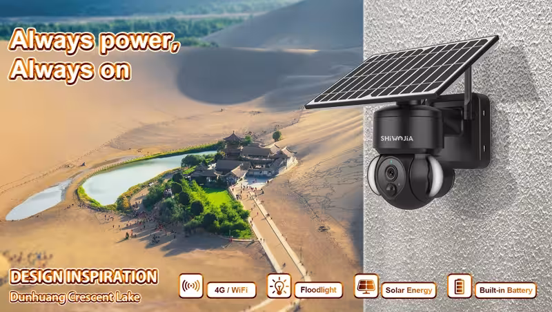 telecamera di sicurezza esterna a energia solare