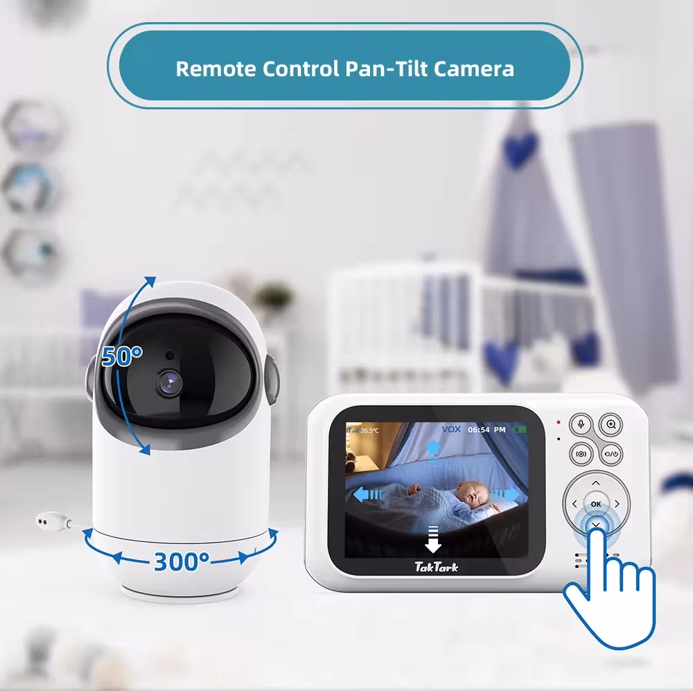 moniteur vidéo pour bébé avec télécommande