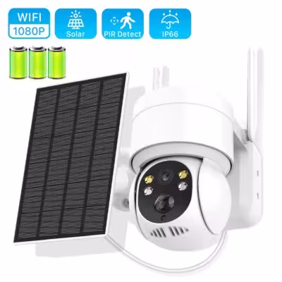 Telecamera esterna Wi-Fi a energia solare 1080P PIR rilevamento umano