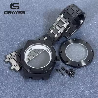 42 millimetri PVD acciaio orologio automatico a otto angoli con vetro zaffiro