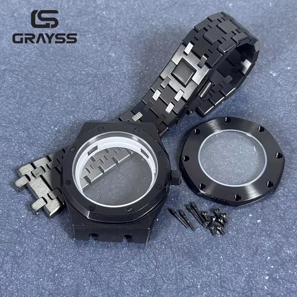 42mm PVD stainless steel octagonal automatic watch with sapphire crystal