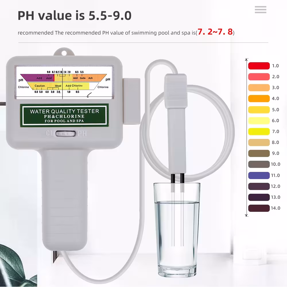 chlorine and pH measuring device