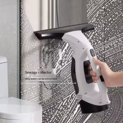 Bevielė elektrinė langų valymo mašina balta tinkla įkraunama automatinė