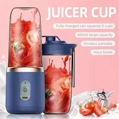 Frullatore elettrico portatile con 6 lame multifunzione per ghiaccio