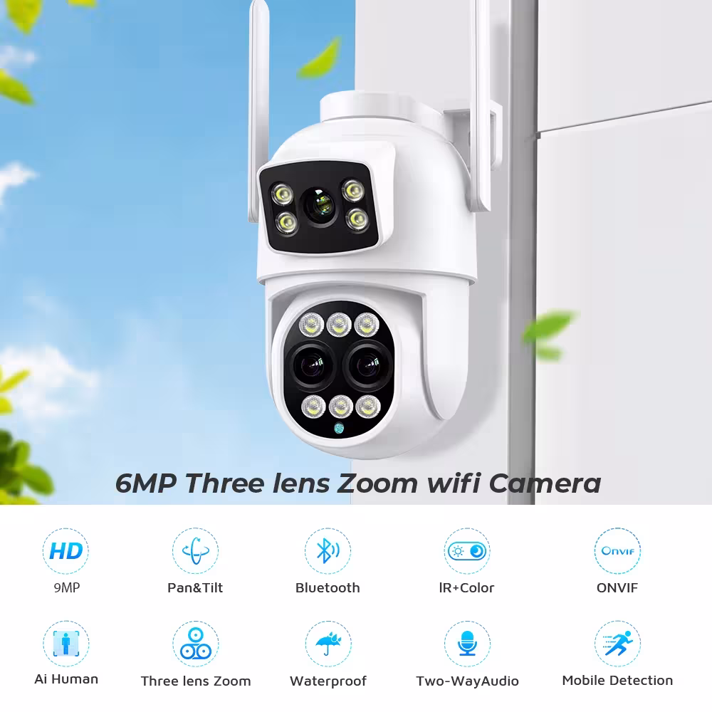 Caméra de surveillance WiFi 9MP