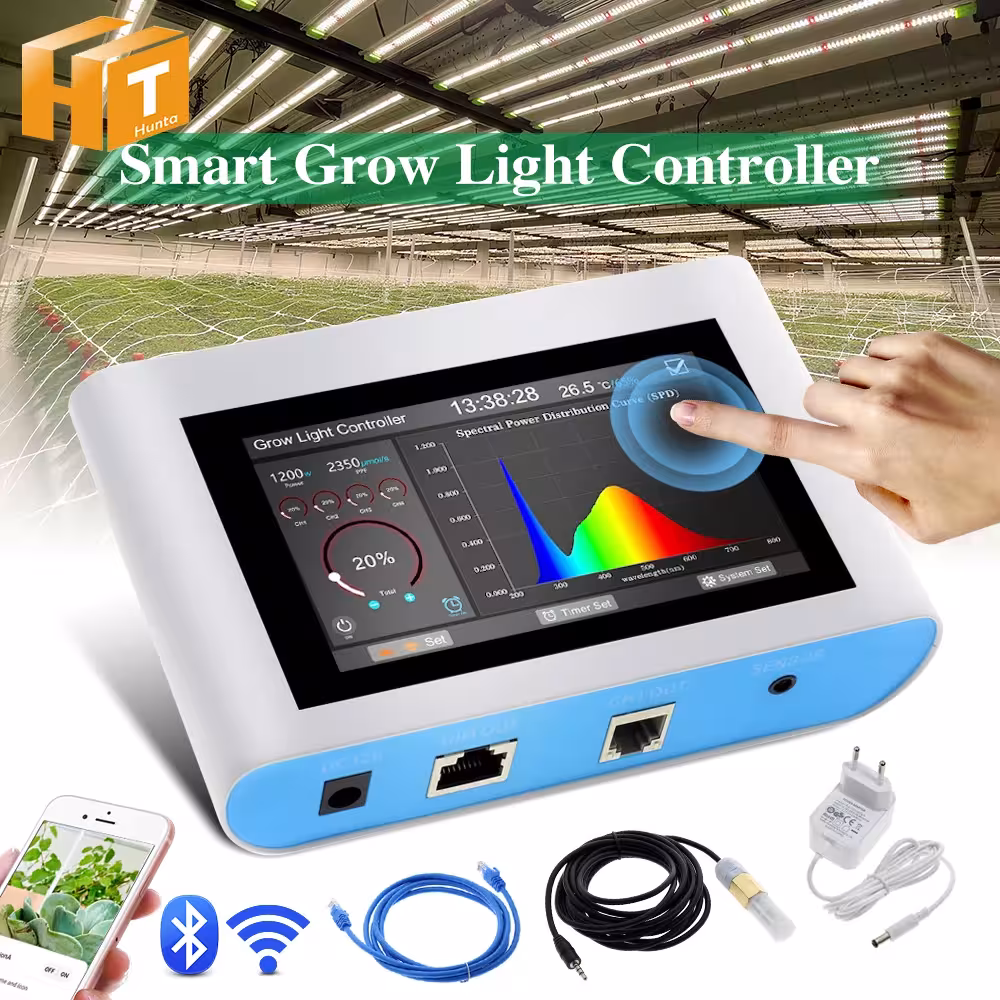 Smart plant light controller with 4.3 inch screen spectral control system