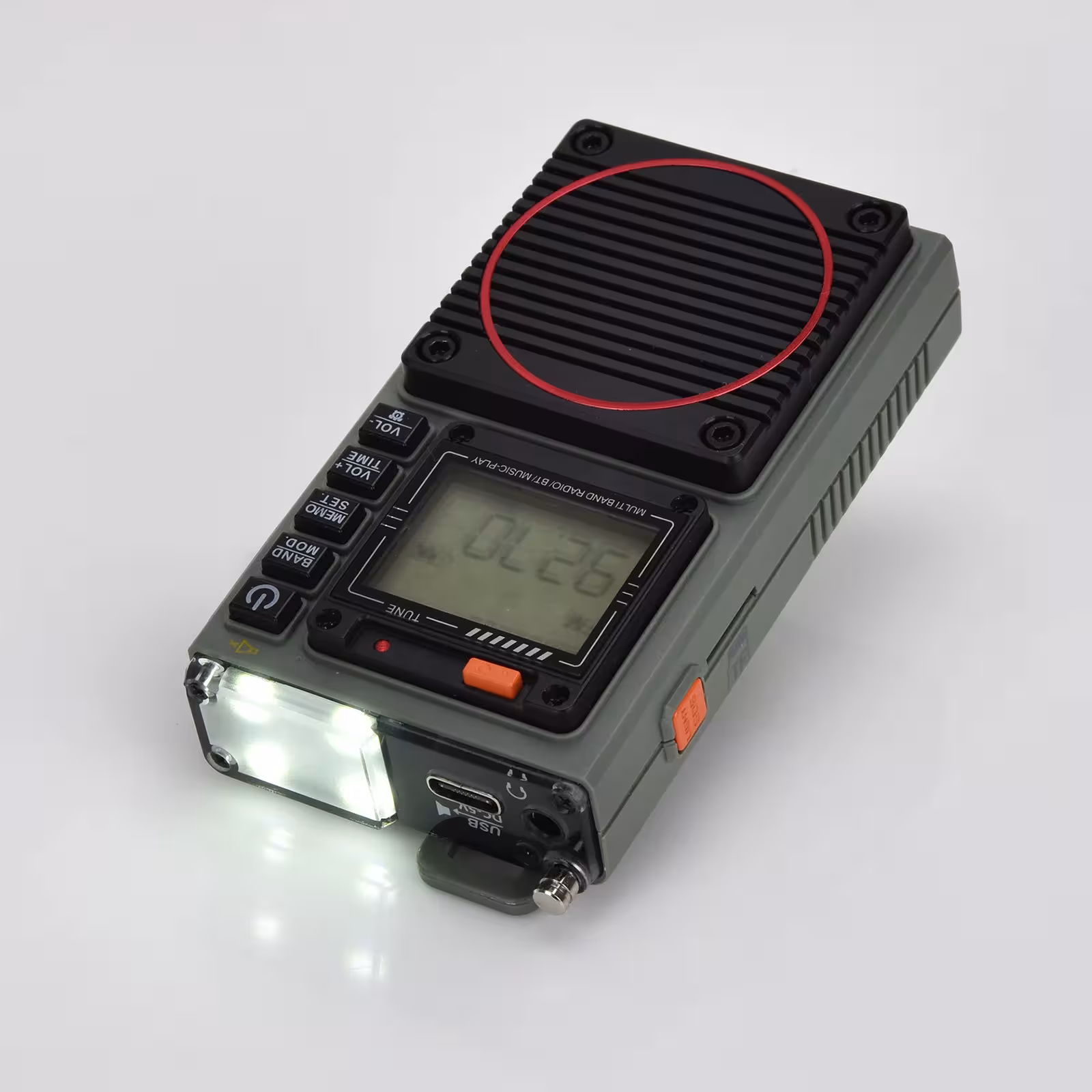 nešiojamas FM radijas su MP3 grotuvu
