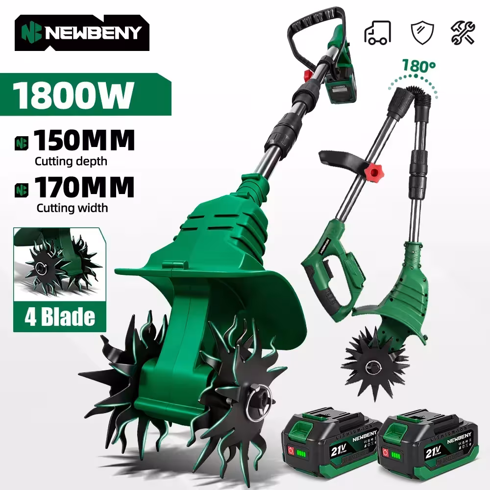 NEWBENY Motoculteur électrique 21V 1800W sans batterie pour Makita