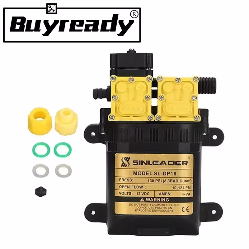 Pompe à eau électrique haute pression 12V 220V 7A 10L/min pour l'agriculture avec double cœur