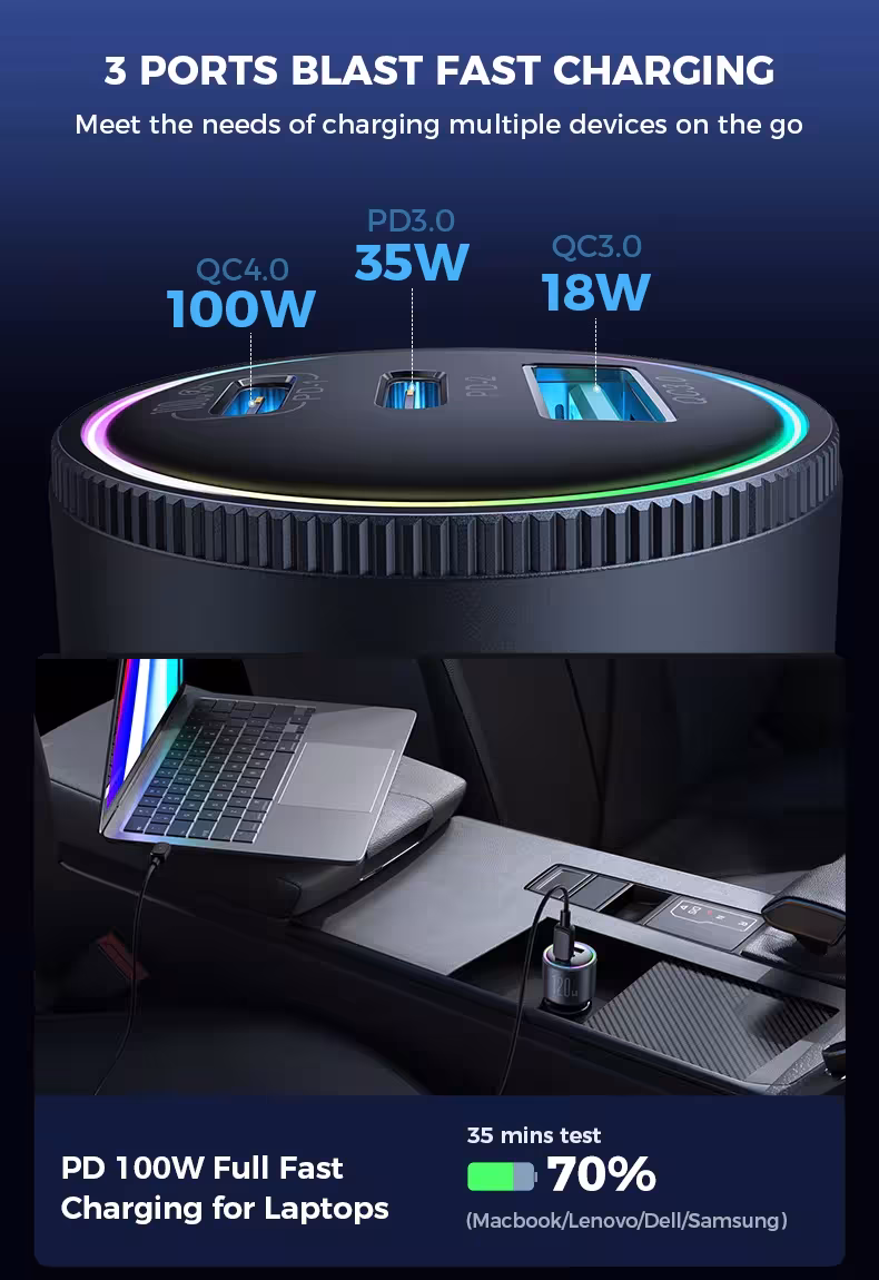 automobilinis įkroviklis USB C
