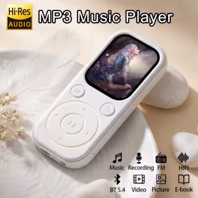 Nešiojamas MP3 grotuvas Bluetooth 5.4 1.8 colių ekranu su FM radiju