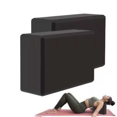 2 pcs Blocs de yoga en mousse haute densité légers offrant un soutien