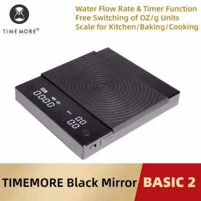 Báscula de cocina digital para café TIMEMORE Basic 2 Black Mirror 0,1g/2kg
