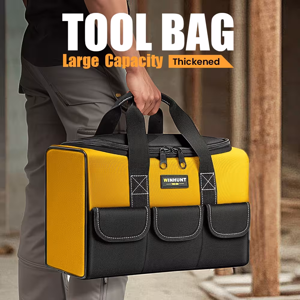 Sac à outils pour électricien 17 pouces avec 6 poches pour les amateurs de bricolage
