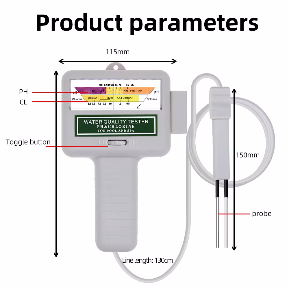 chlorine and pH measuring device