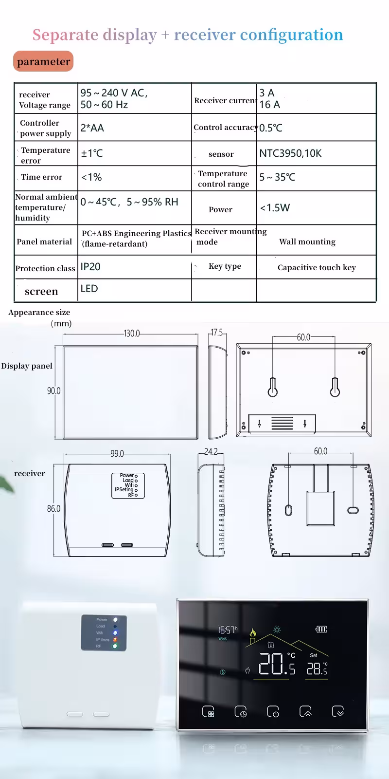 Termostato wireless WiFi
