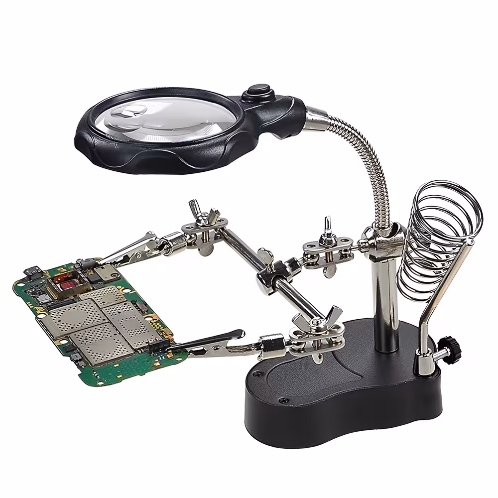 3.5X 12X Schweißhilfe-Lupe mit LED-Licht für Lötarbeiten