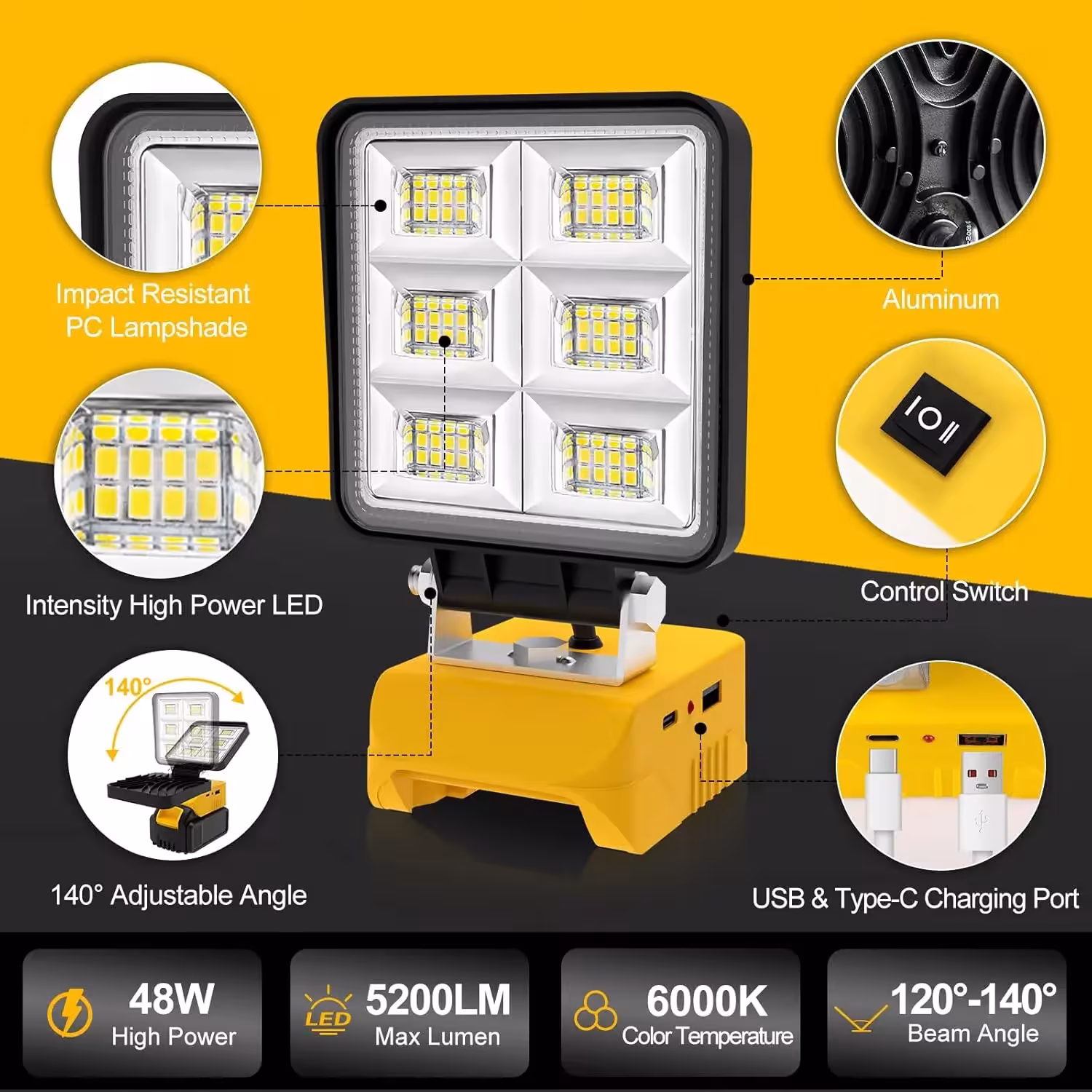 portable working LED light