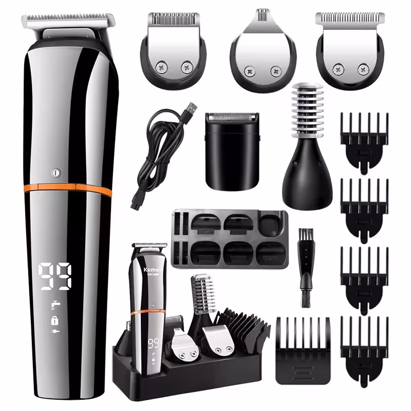 Kemei 5898 Digital hair clipper for men beard and eyebrow machine