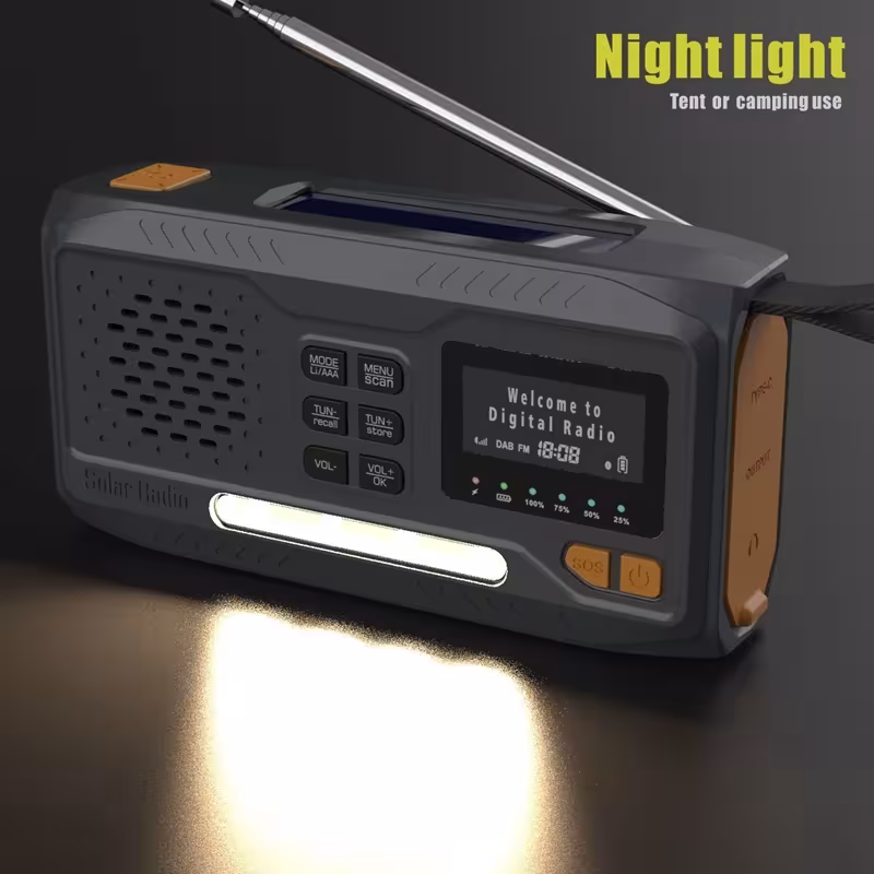 radio portable à énergie solaire avec DAB/FM