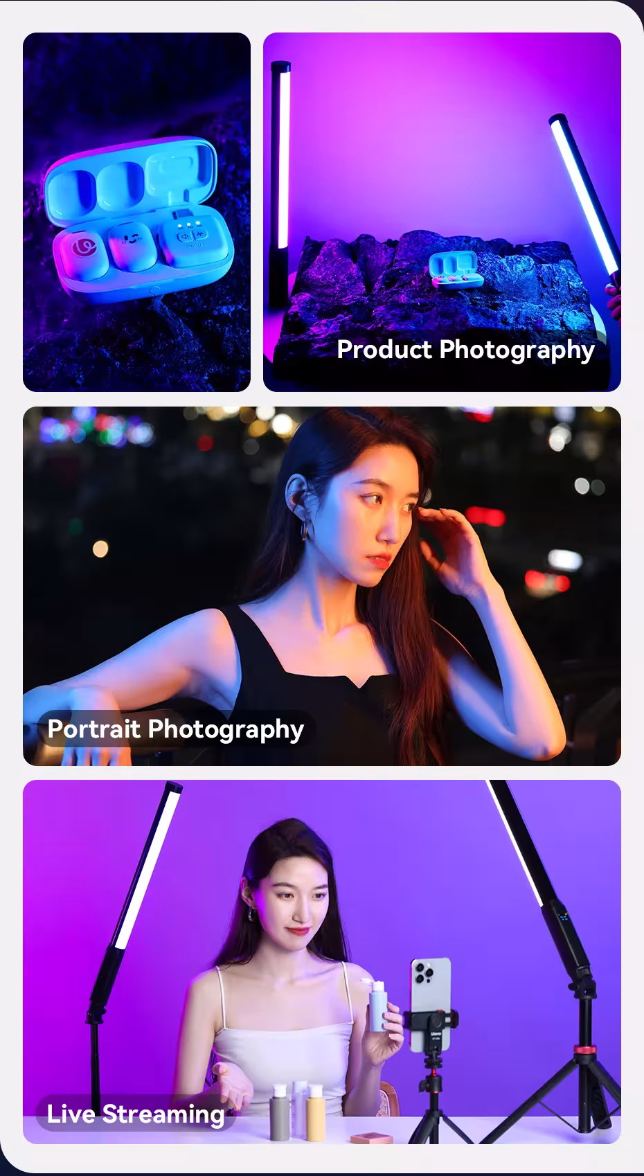 RGB LED light wand