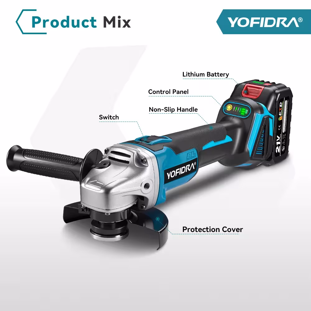 cordless angle grinder 125mm