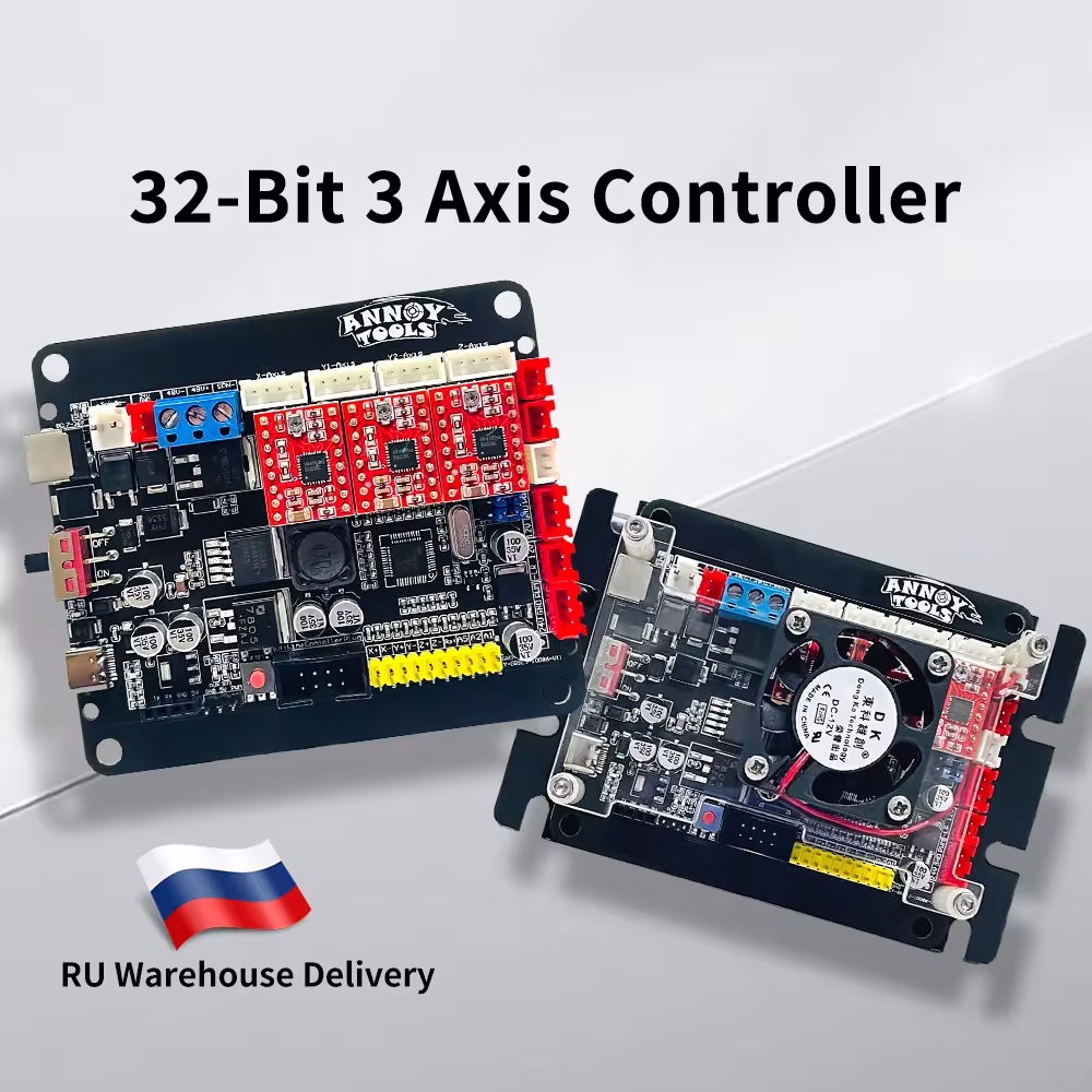 GRBL 3 axes plaque de commande 32 bits port USB pour machine à graver CNC avec ventilateur