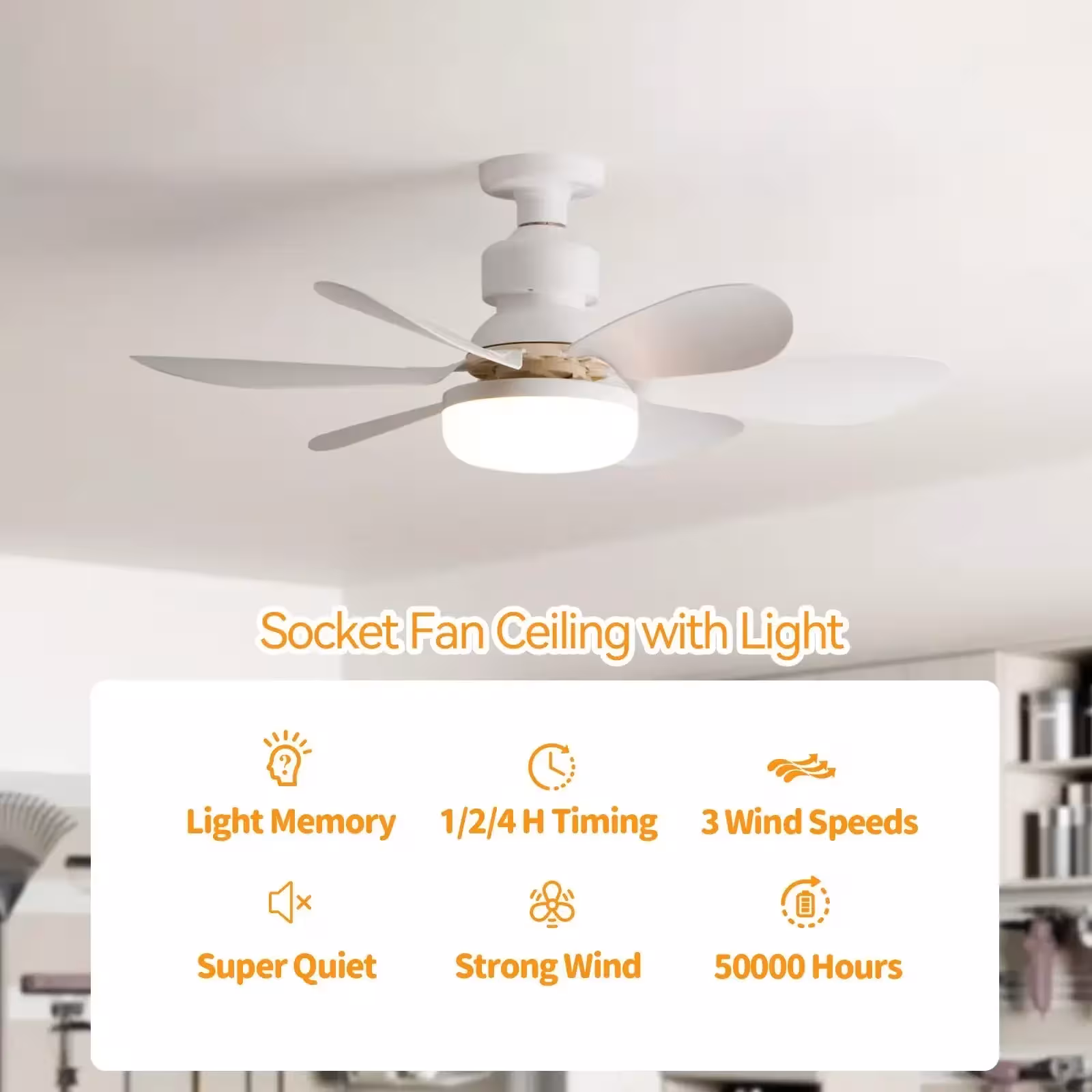 Ventilatore a soffitto LED 30W 40W