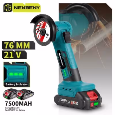 NEWBENY 3 pollici mini macchina di rettifica angolo wireless 18V-21V batteria