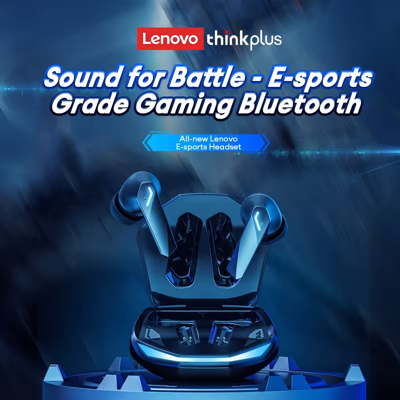 Lenovo GM2 Casque sans fil Pro avec commande tactile et mode de lecture à faible retard
