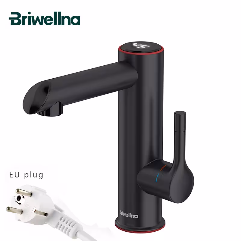 Sistema di rubinetto miscelatore elettrico riscaldato Briwellna 220V per bagno