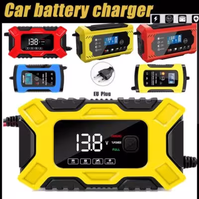 12V 6A Cargador de acumulador automático con pantalla LCD y reparación de impulsina