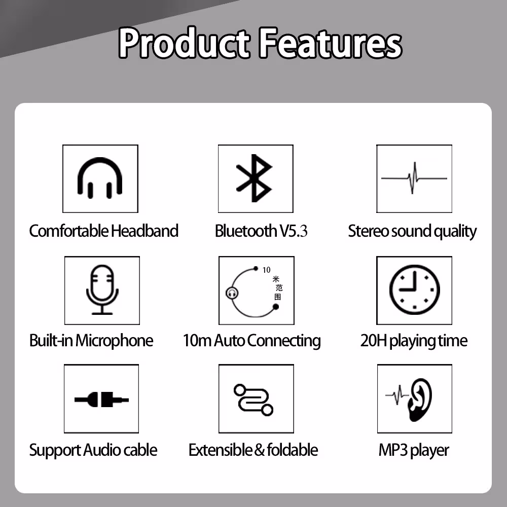 auriculares estéreo inalámbrico Bluetooth