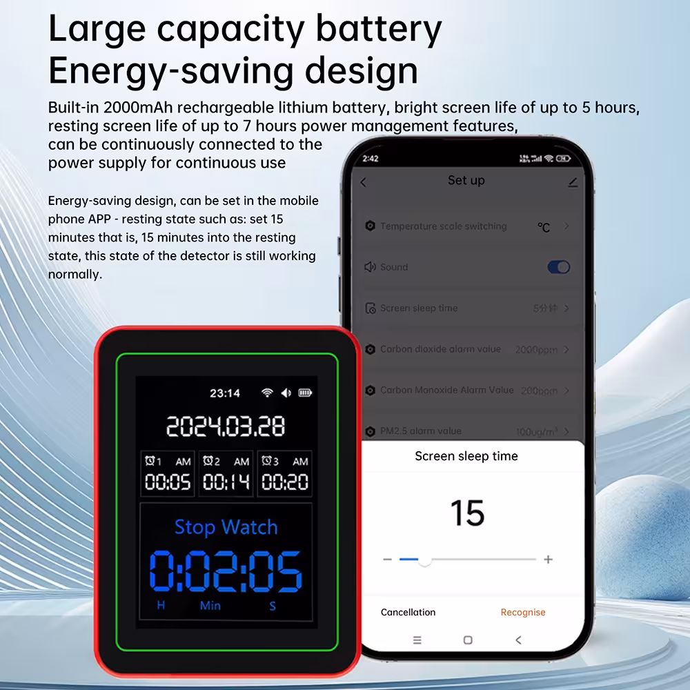 moniteur de qualité de l'air WiFi