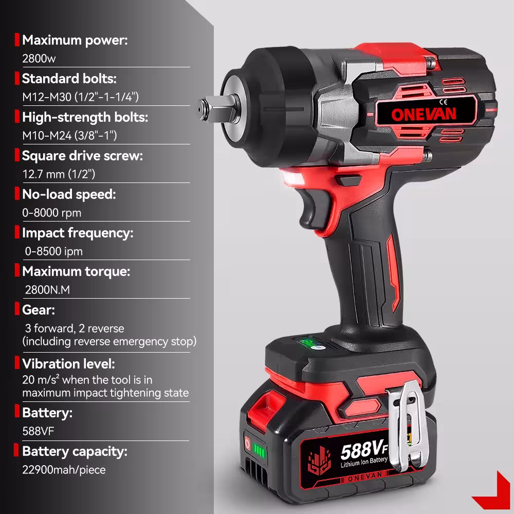 Llave de impacto eléctrica 2800 Nm