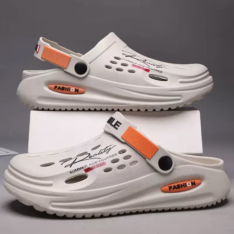 Pantuflas de hombre de EVA con abertura ancha, antideslizantes y suaves.