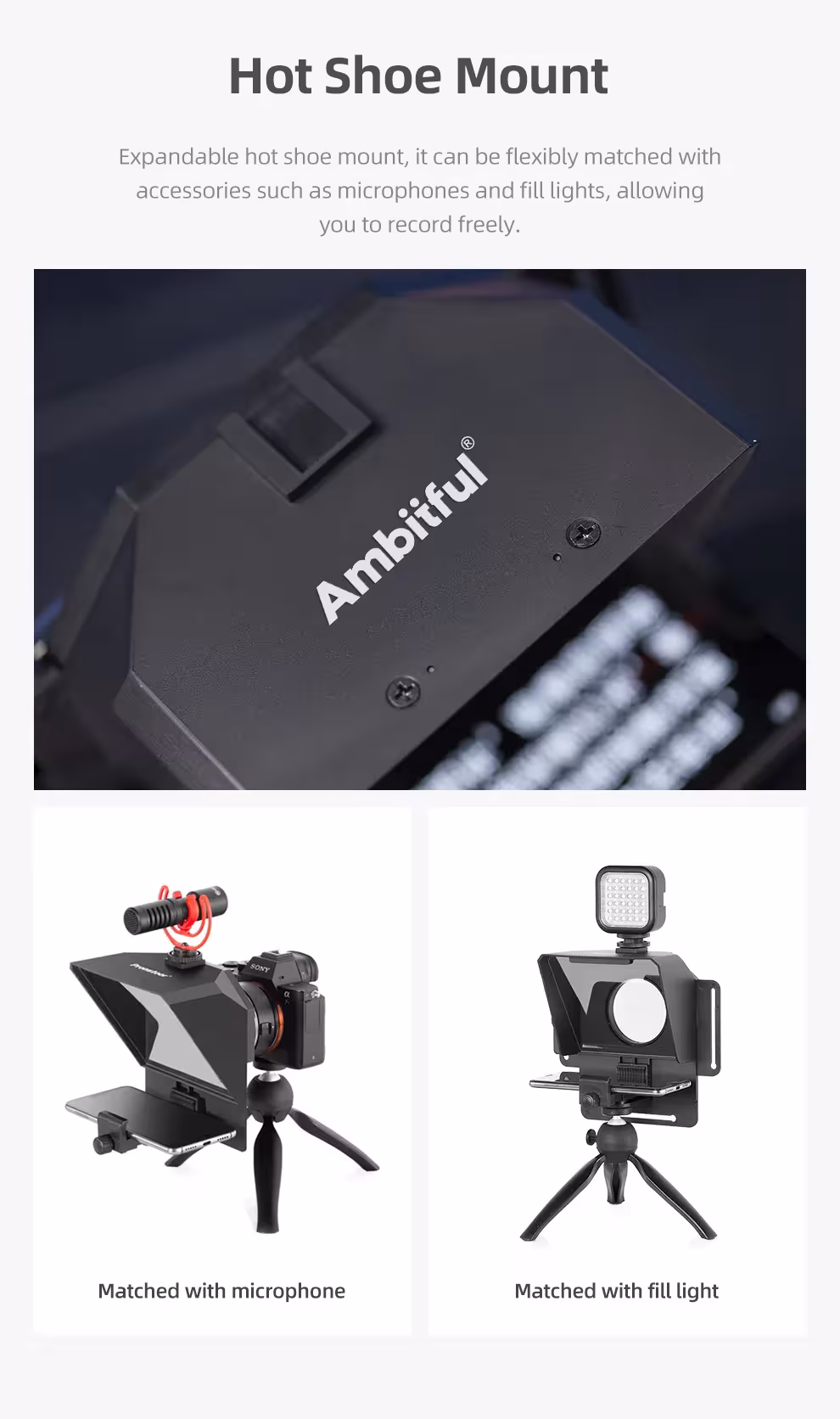 mini teleprompteris telefonui