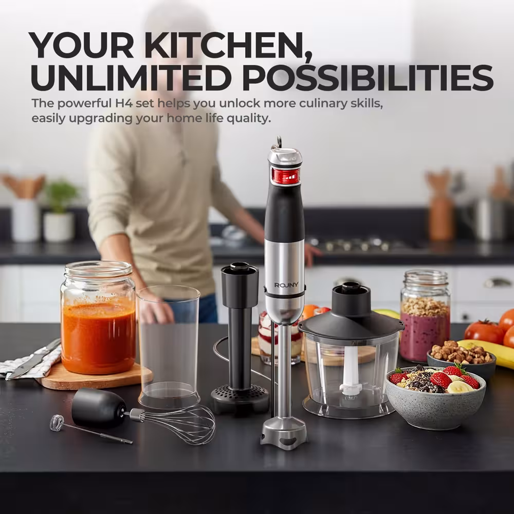 mixeur de cuisine en acier inoxydable
